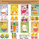 8/16Sheets DIY Make a Face Easter Egg Puzzle Stickers Party Decoration Decals Kids Educational Jigsaw Toy Children Funny Games