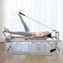 Pilates Reformer Fitnessgerät für Zuhause, klappbares Yogabett, Krafttrainingsgerät