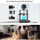 Creality 3D Ender-3 V3 SE Printer Sprite Direct Extrusion 250mm/S Faster Printing Speed Dual Z-Axis IU Display CR Touch Y Optica