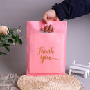 100/50/10Pcs Thank You Gift Bags Wedding Birthday Guest Gift Wrap Plastic Shop Bags Small Business Candy Pastry Store Packaging