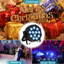 Fieryzeal 4PCS Battery LED Par Light RGBW Stage Flat Strobe Light Par Light DMX512 Effect Stage Light for DJ Disco Party Wedding