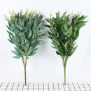 Künstlicher Weidenstrauß, gefälschte grüne Blätter für Hochzeit, Zuhause, Tisch, Vase, Dekoration, Dschungelparty, DIY, Pflanzenkranz