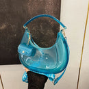 Fashion Half Moon Shoulder Bag For Women 2025 Summer Waterproof PVC Transparent Crossbody Bag 8 Colors Jelly Mobile Phone Purse