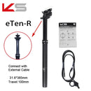 KS Eten -R ETEN-I Travel Seatpost, Remote Mountain Downhill Bike Dropper, EXA, Travel 100, 125mm, 30.9mm, 31.6mm x 100mm