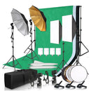 2.6x3M Photography Reflector Lighting Kit Photo Background Muslin Backdrops Softbox Umbrella Light Stand For Photo Studio