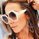 Fashion Big Frame Hexagon Sunglasses Women 2023 Designer Oversized Eyewear Men Square Sun Glasses Sunnies Female Gafas De Sol