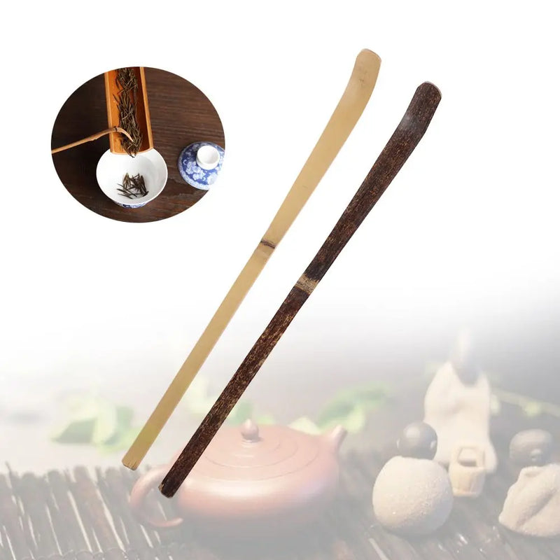1PCS Wood Tea Leaf Sticks Matcha Spoon Teaware Handmade Bamboo Spice Gadget Cooking Utensil Drinkware Kitchen Tool Accessories