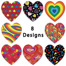 100-500Pcs Heart Shaped Stickers Seal Labels Stickers Scrapbooking Gift for Package and Wedding Decoration Stationery Sticker