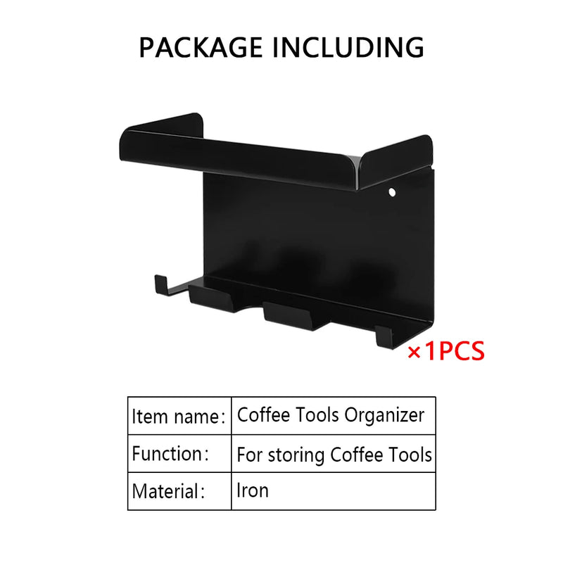 Coffee Tamping Station All in One Coffee Tools Holder Coffee Tamping Station Hammer Hanger Storage Rack For Home Restaurant Cafe