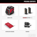 YEVOLT YVGLL4XS12 Series Green Laser Level 3-Plane 12-Line Self-leveling 360 3D Horizontal & Vertical 3.6V 3Ah Power Tools