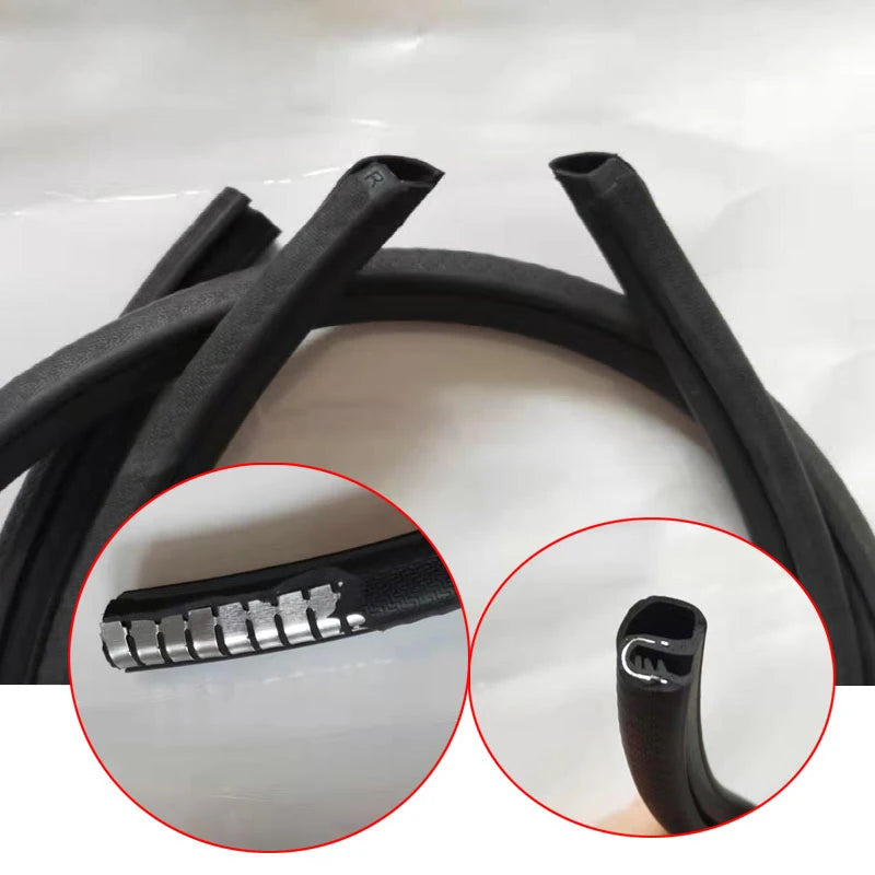 1 Pair Car Door Seal Strips Sticker B Pillar Type Car Rubber Sealing Strip Protector Sound Insulation for Car Sealant Accessory