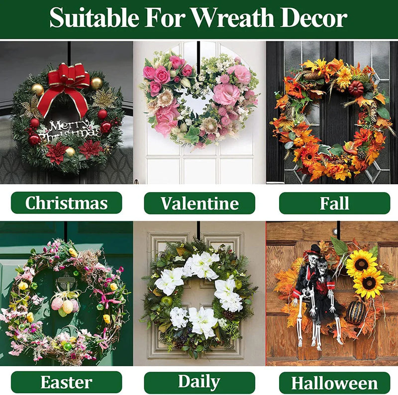 Adjustable 64cm Floral Wreath Hanger Over The Door Large Wreath Metal Hook For Christmas Easter Wreath Front Door Hanger