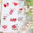Red Heart Love Stickers Valentine's Day DIY Gift Toys for Scrapbook Diary Journals Laptop Luggage Bottles Decorative Waterproof