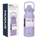 Large Capacity Stainless Steel Thermal Bottle With Straw, Outdoor Camping Gym 800ml/1700ml