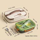 Microwavable 304 Stainless Steel Lunch Box 2/3 Compartment Bento Box Leakproof Food Storage Containers Adults Kids School