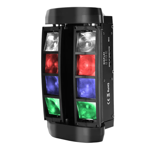 Yiflamefly Spider Stage Light Moving Head Light with 8x10W RGB LEDs Beam DJ Lights For Party Disco Wedding Live Stage Lighting