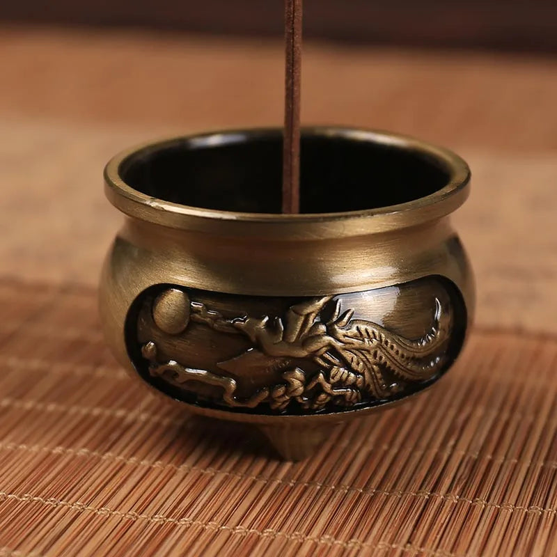 1pc Chinese Style Incense Burner Delicate  Dragon Phoenix Incense Burner Stick Holder For Home Decoration Home Decorative Orname