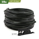 3M-25M 3/8”PE Hose Misting System DIY Adjustable Orange Nozzle Spray Cooling Kit for Greenhouse Garden Plants Fogging Watering