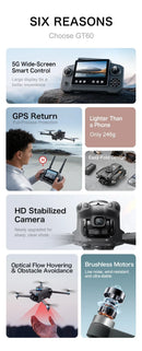 The Skyline GT60 | 245g Foldable GPS Drone with 8K Camera