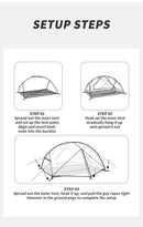 Naturehike Mongar 2 Person Tent 20D Nylon 210T Waterproof Ultralight Camping Hiking Tent with Mat Backpacking Travel Tent