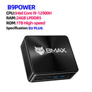 Bmax B9 Power Mini Pc Intel Core I9-12900H 14 Cores Max 5.0Ghz 24Gb 32Gb Ram 1Tb Ssd Wifi 6 Bluetooth 5.2