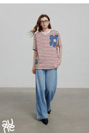 TOYOUTH Women Short Sleeve T shirt 2025 Spring New Tops 8521034