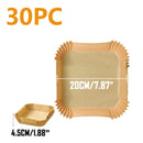30/50Pcs Disposable Air Fryer Paper Liner Oil-proof Water-proof Paper Tray Non-Stick Baking Mat for Oven AirFryer Accessories