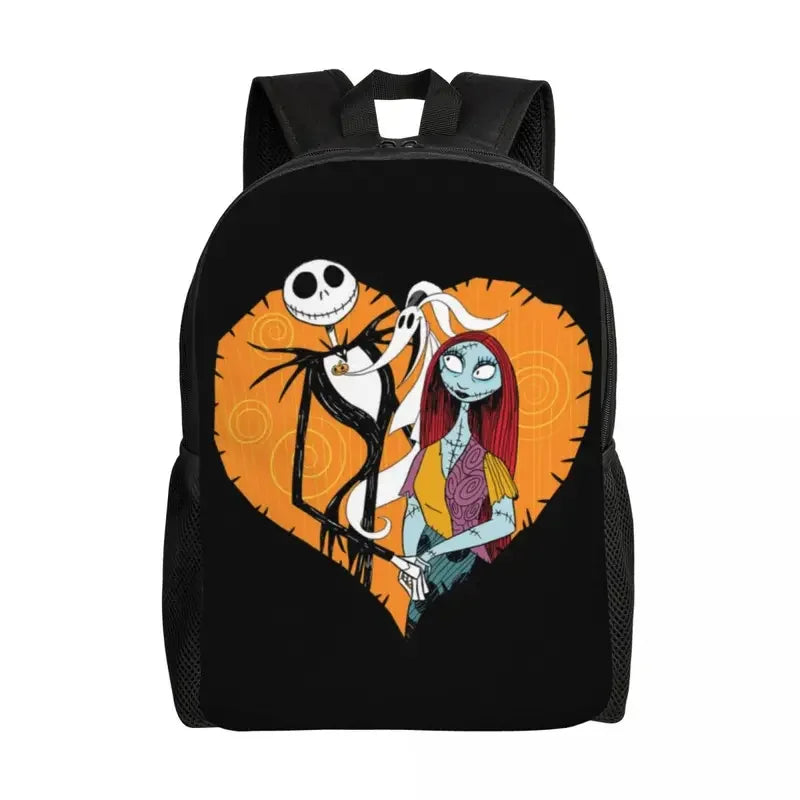 Custom Nightmare Before Christmas Backpacks for Men Women School College Student Bookbag Skellington Halloween Skull Bags