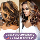 Highlight Ombre Bob Wig 13x6 HD Lace Frontal Wigs Transparent Body Wave 4/27 Colored 13x4 Lace Frontal Human Hair Wigs For Women