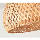 Bamboo Rattan Hand-Woven Pendant Light Boho Rustic Chandelier Beige Ceiling Light for Kitchen Island Dining Bedroom Living Room