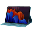 Funda für Samsung Galaxy Tab S9 FE Hülle 10.9" Prägung 3D Blume Katze Brieftasche Tablet Coque für Galaxy Tab S9 FE Cover SM-X510 X516