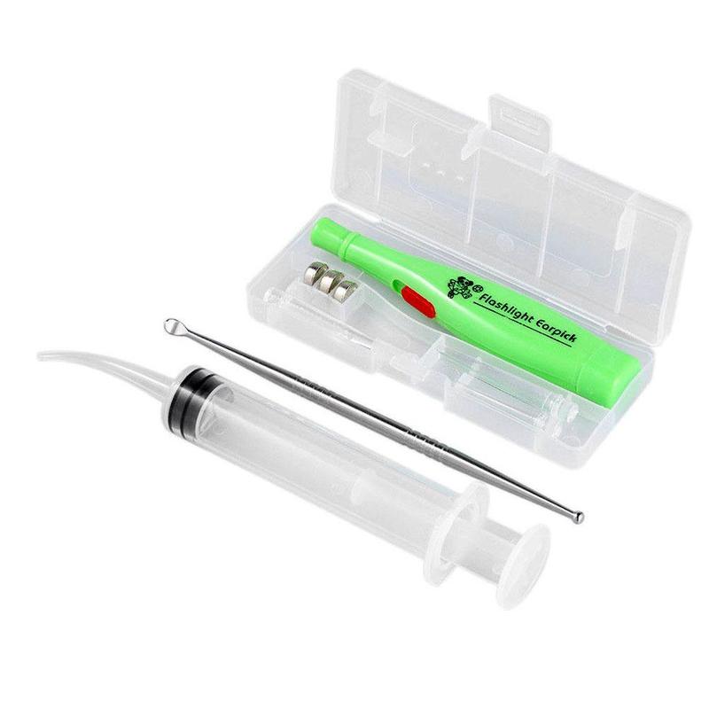 Tonsil Stone Remover Kit w/ LED Light & Box + Irrigation Syringe + Premium Tool