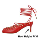 The Sorbonne | White Closed-Toe Kitten Heel Mule with Lace-Up Detail