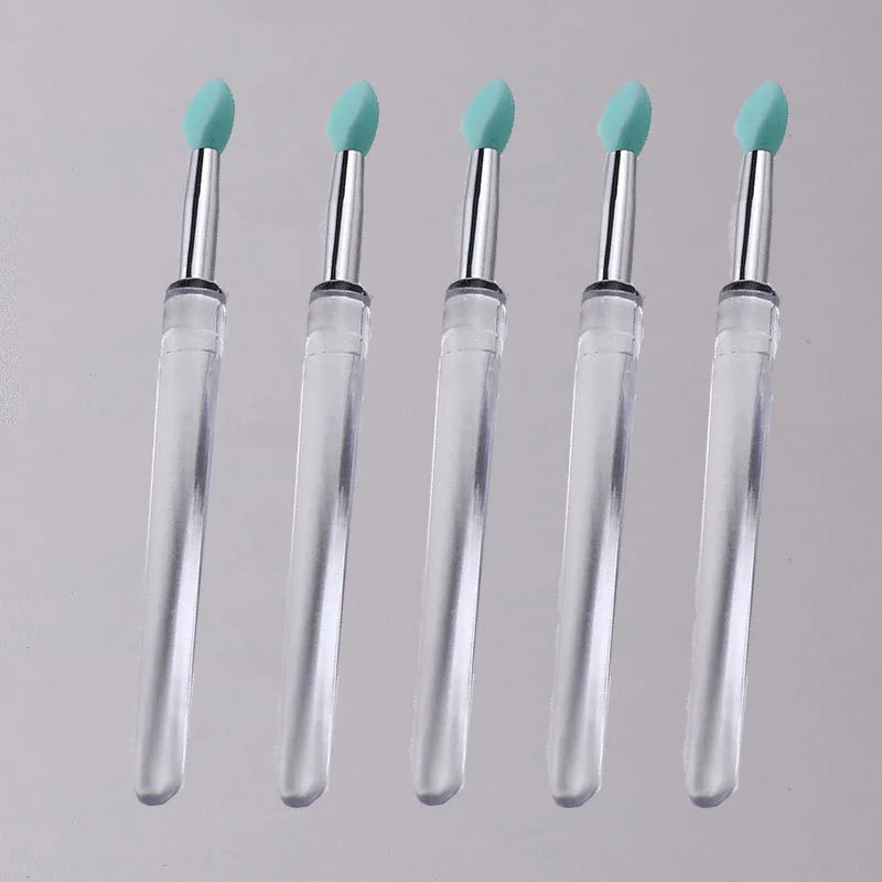 Soft Silicone Applicator Sticks Nail Powder Applying Manicure Brush Tools Washable Nail Art Silicone Pen For Uv Gel Polish