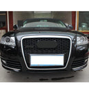All Black or Fully Plated Front Bumper Honeycomb Grill For Audi A6 C6 2006-2011