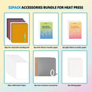 HTVRONT 52pcs Heat Press Supplies Accessories for Beginners Cricut Clothing T-shirt Printing DIY HTV Sublimation Paper Pad Kits