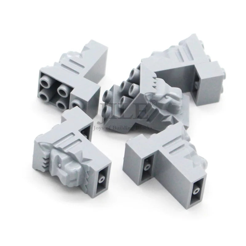 20pcs Building Blocks Brick Modified 2x3x3 with Cutout and Lion Head 30274 City Street View DIY Enlighten Compatible