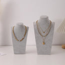 Mannequin Linen Velvet Necklace Pendant Chain Jewelry Bust Neck Display Stand Holder Mannequin  Necklace Pendant Window Display