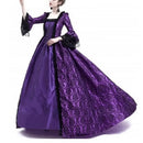 Women Vintage Medieval Gothic Square Neck Flare Sleeve Lace Patchwork Maxi Dress  bodycon dress  dresses