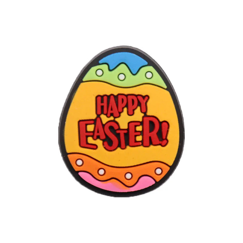 1-23Pcs PVC Adorable Rabbit Bunny Easter Shoe Buckle Charms Accessories Children Shoe Button Fit Birthday Gift