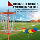 VEVOR Disc Golf Basket 24Chains Portable Disc Golf Target Hole Heavy Duty Steel Practice Disc Golf Basket Stand Equipment Orange