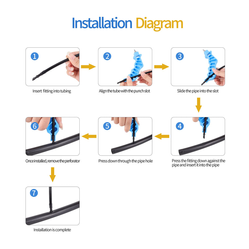 Water Pipe Puncher 16/20/25/32mm Pipe Punching Holes Tool Nozzle Dripper Inserting Tools Agriculture Pipe Opening Hole Hand Tool