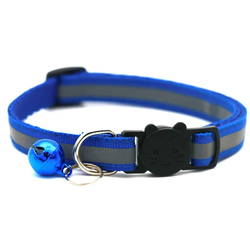 Reflective Nylon Dog Collar Night Safety Flashing Light Up Adjustable Dog Leash Pet Collar for Cats and Small Dogs Pet Supplies