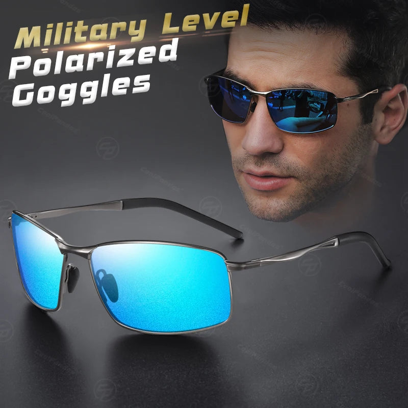CoolPandas NEW Polarized Men Alloy Sunglasses Blue Mirror Lens Male Sun Glasses Photochromic Eyewear Goggle UV400 Gafas De Sol