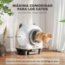 Self-Cleaning Cat Litter Box 80L Odor Elimination App Control Safety Protection 1 Roll of Garbage Bags