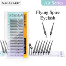NAGARAKU Ship from America 10 cases Premade Spire Eyelash Plume Fluttering Eyelash Extensions Anime Effect Soft Comic