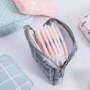 Damen kleines Kosmetiktaschen-Set Reißverschluss Mädchen Mini-Binden Make-up Lippenstift Taschen Reise Kopfhörer Münz-Organizer Beutel