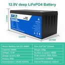 EASUN LiFePO4 Battery 12V 24V 100Ah 300Ah Lithium Iron Phosphate Battery Built-in BMS 6000+ Cyclic For Inverter Solar RV No Tax