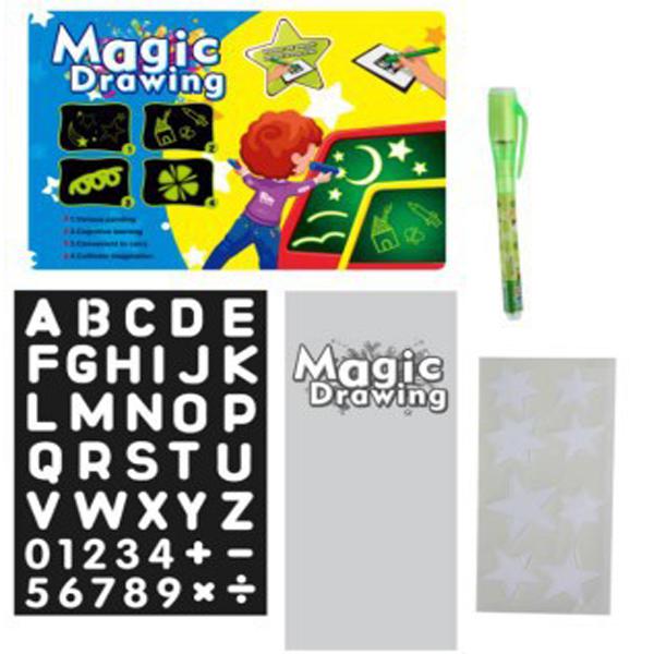 A3 A4 A5 Magic Luminous Drawing Board Draw With Light-Fun Sketchpad Board Fluorescent Pen Russian English Light Up Draw Toys