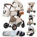 Newest Baby Stroller 3 in1 Multifunctional Stroller Easy Folding Travel Portable Baby Carriage Safety Seat EU Standard